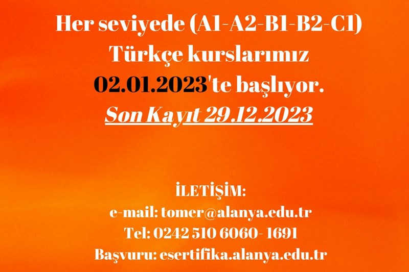 Ocak Dönemi Kur Kayıtları Başladı. Ocak Dönemi Kur Kayıtları Başladı.